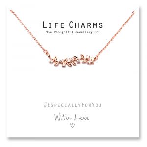 Life Charms - YY04 - Halskette - Rose Gold Leaves