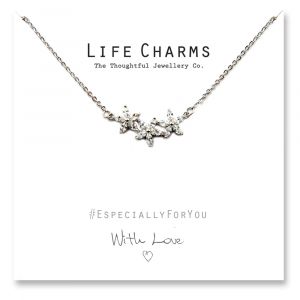 Life Charms - YY12 - Halskette - Silver CZ Flower