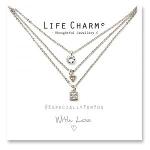 Life Charms - YY19 - Halskette - 3 layer Crystal Cascade
