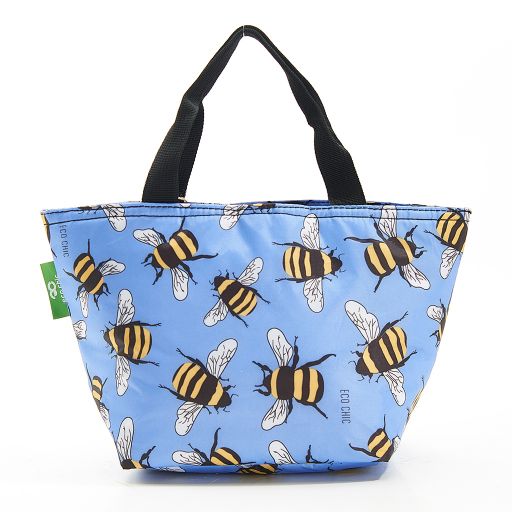 Eco Chic - Cool Lunch Bag - C29BU - Blue - Bees