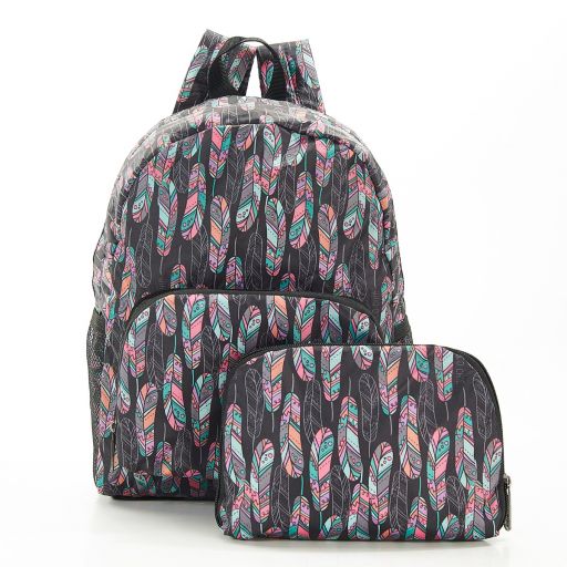 Eco Chic - Mini Backpack - G08BK - Black - Feather*