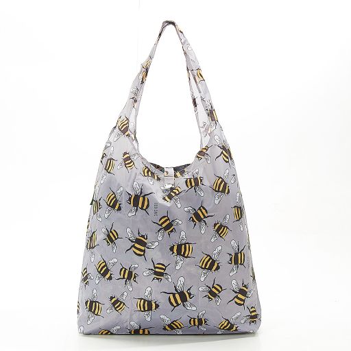 Eco Chic - Foldaway Shopper - A30GY - Grey - Bees*