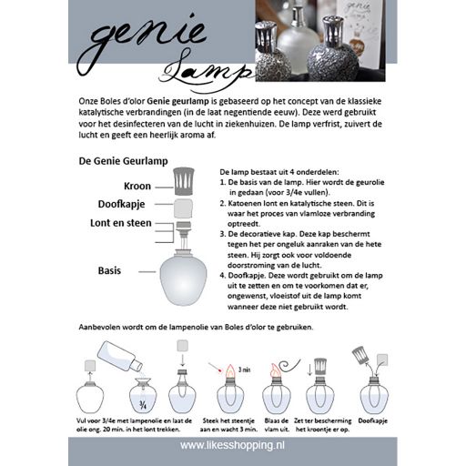 IF229 A5 infokaart Genie lamp