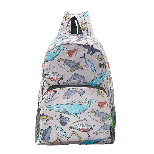 Eco Chic - Backpack - B12GY - Grey - Sea Creatures* 