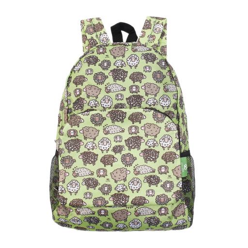 Eco Chic - Backpack - B42GN - Green - Cute Sheep 