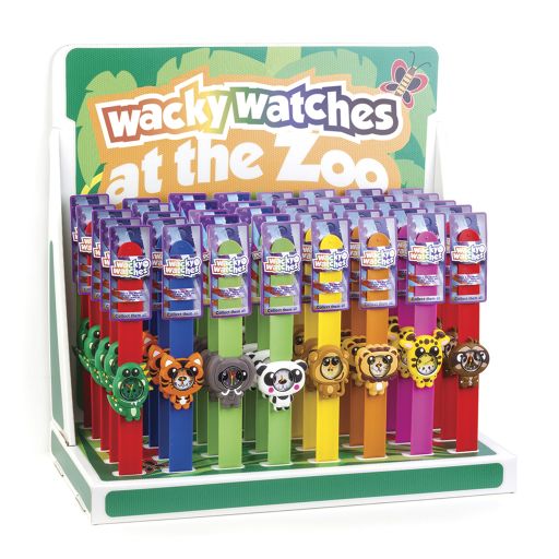 Tischanlage mit 40 Stück Kinderuhren - Wacky Watches - Wildlife - 