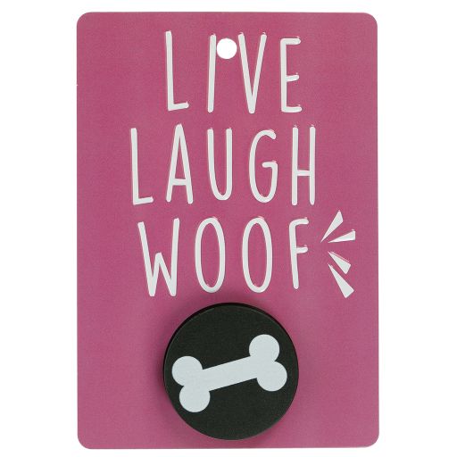 Hundeleinenaufhänger - DL18 - Live, Laugh, Woof