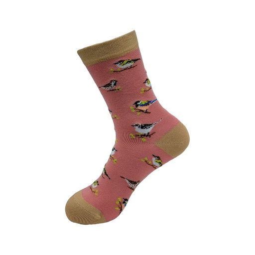 ECO CHIC - Bamboo Sock - SK03PK - Pink Wild Birds