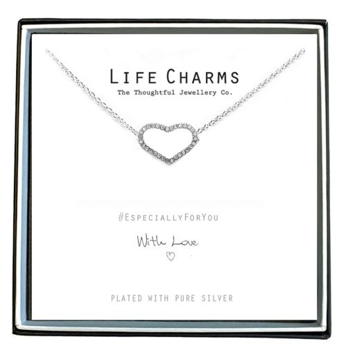Life Charms - EFY051N - Halskette - Silver Crystal Heart