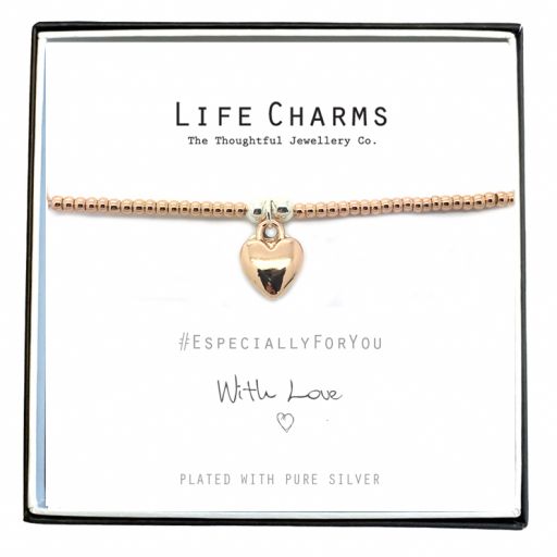 Life Charms - EFYENCOO2HEART - Bracelet Rose Gold Heart bracelet