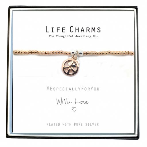 Life Charms - EFYENCOO2PEACE - Bracelet Rose Gold Peace bracelet