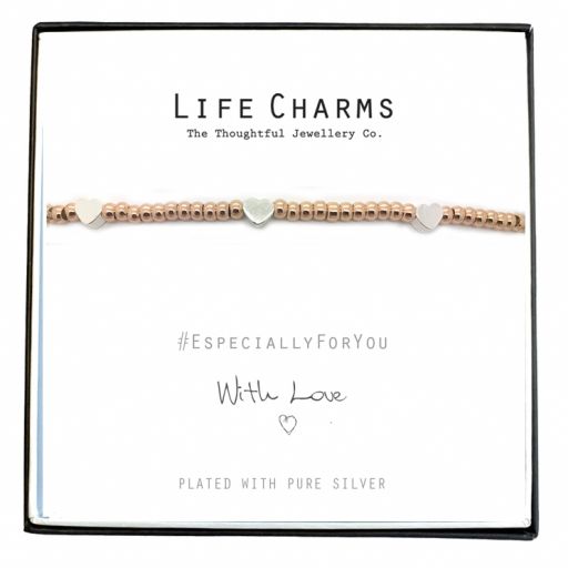 Life Charms - EFYENCOO4RG - Armbänder - Rose Gold with silver heart
