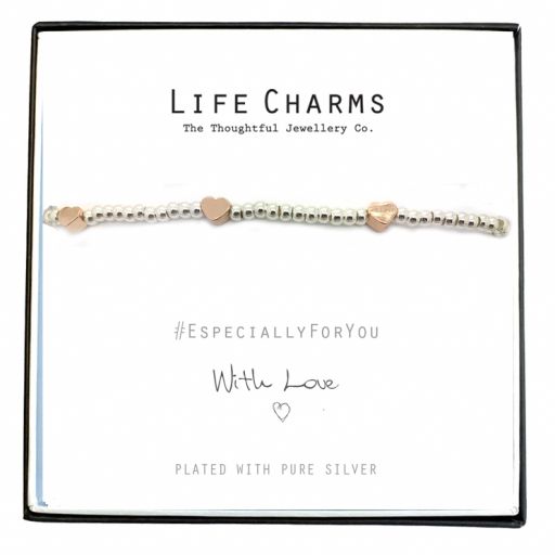 Life Charms - EFYENCOO4SIL - Armbänder - Silver with Rose Gold hearts