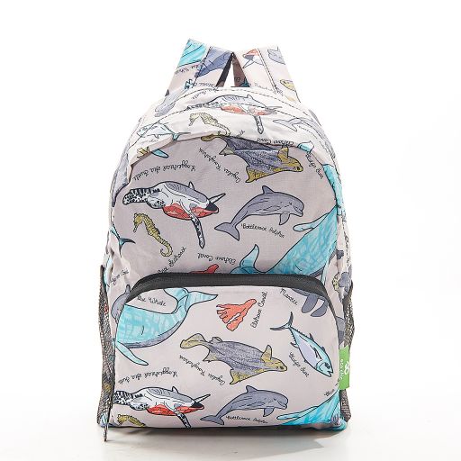 Eco Chic - Mini Backpack - G05GY - Grey - Sea Creatures**