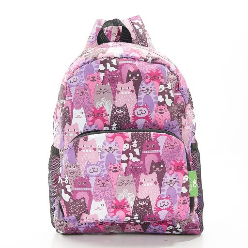 Eco Chic - Mini Backpack - G07PP - Purple - Cats    