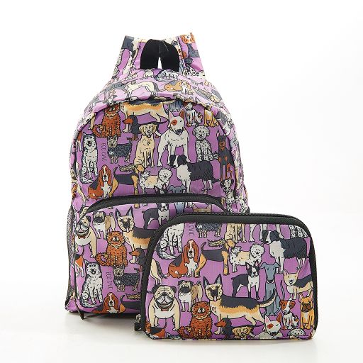 Eco Chic - Mini Backpack - G14LC- Lilac - Dogs* 