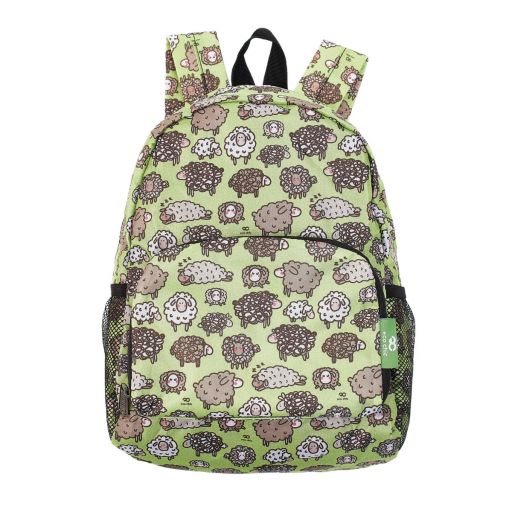 Eco Chic - Mini Backpack - G27GN - Green - Cute Sheep 