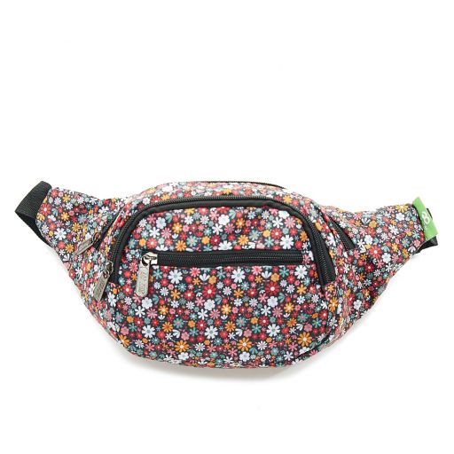 Eco Chic - Foldable Bum Bag (opvouwbaar heuptasje) - H01BK - Black - Ditsy