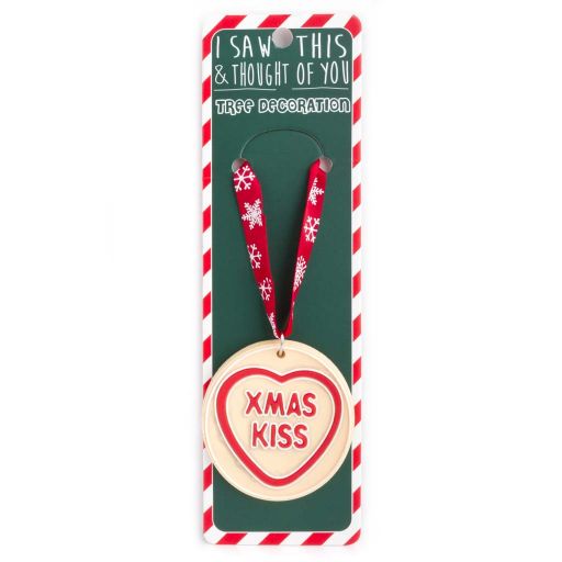 ISXM0130 Weihnachtsbaum Anhänger - Xmas Kiss Loveheart