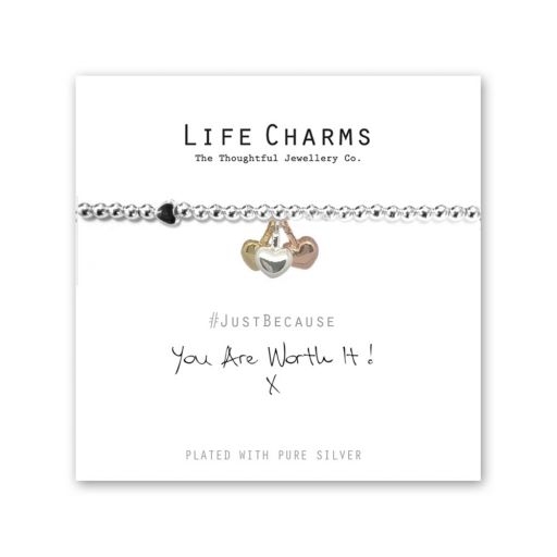 Life Charms - LC039BW - Just because - You are worth it!