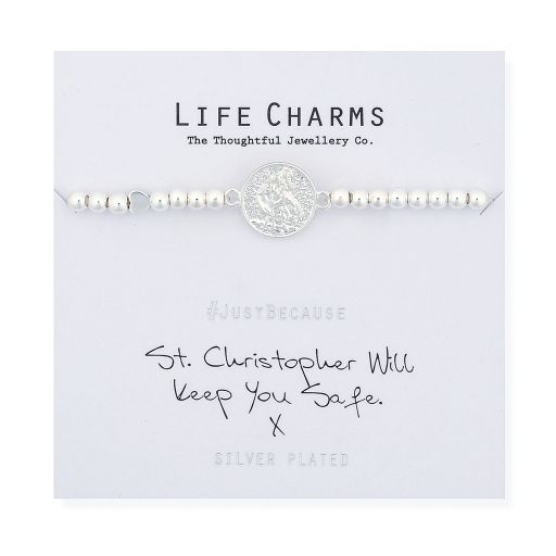 Life Charms - LC080BW - Just because - St. Christopher Will keep You Safe