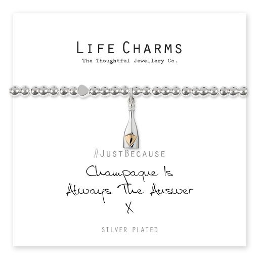 4817306 Life Charms - LC106BW - Just because - Champagne is Always the Answer 
