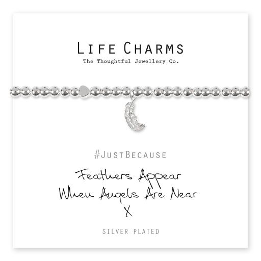 4817308 Life Charms - LC108BW - Just because - Feathers Appears when Angels are Near 