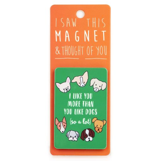 I saw this Magnet and .... - MA164 - I like you more than you like dogs