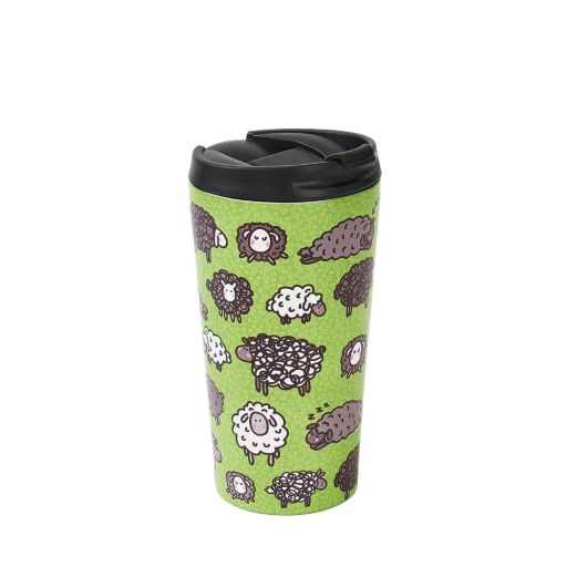Eco Chic - The Travel Mug  (thermos Tasse) - N08 - Green - Sheep  