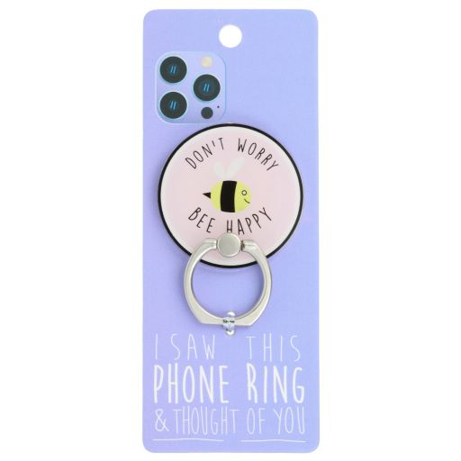Phone Ring Holder - PR066 - I Saw This Phone Ring - Bee Happy