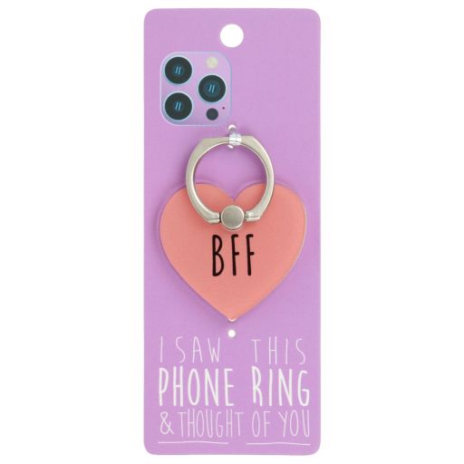 Phone Ring Holder - PR067 - I Saw This Phone Ring - BFF Heart