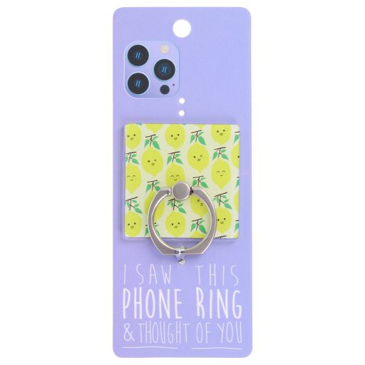 Phone Ring Holder _ PR086 - I Saw This Phone Ring - Lemon Print