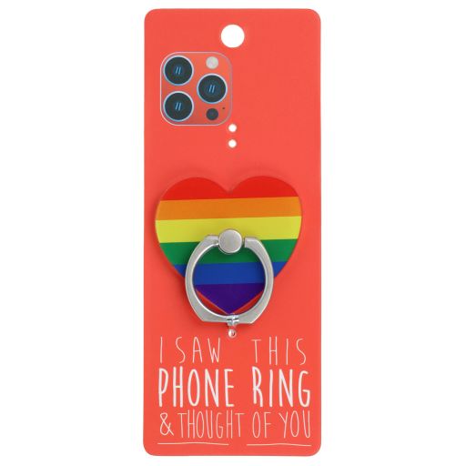 Phone Ring Holder _ PR108 - I Saw This Phone Ring - Rainbow Heart