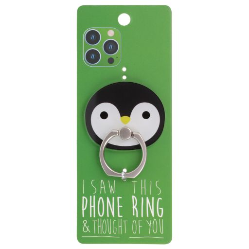 Phone Ring Holder _ PR140 - I Saw This Phone Ring - Penguin