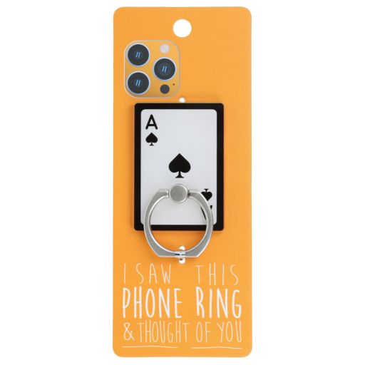 Phone Ring Holder _ PR151 - I Saw This Phone Ring - Ace of Spades