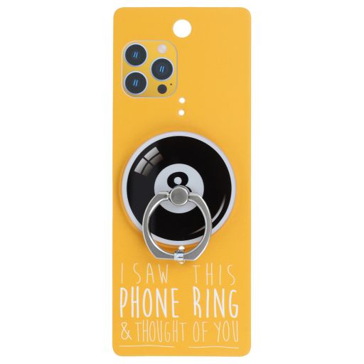Phone Ring Holder _ PR152 - I Saw This Phone Ring - Eight Ball