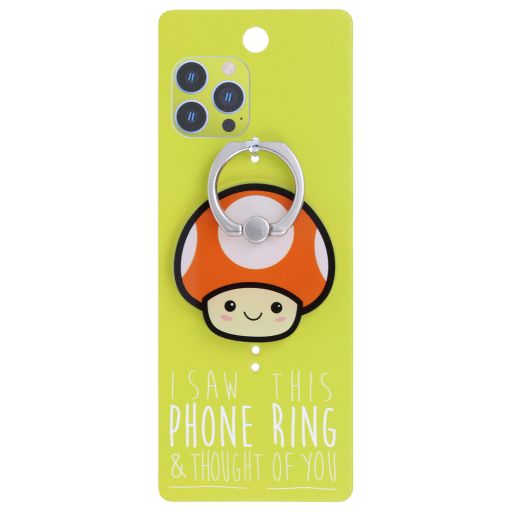 Phone Ring Holder _ PR168 - I Saw This Phone Ring - Mushroom