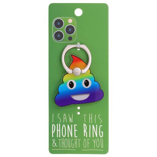 Phone Ring Holder _ PR180 - I Saw This Phone Ring - Rainbow Poop