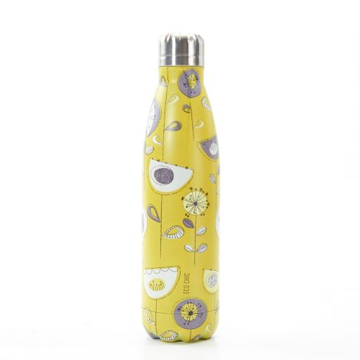 Eco Chic - Thermal Bottle (thermosfles) - T01 - Mustard - 1950's Flower*