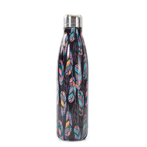ECO CHIC - THERMAL BOTTLE (THERMOSFLES) - T07 - Black - Feather