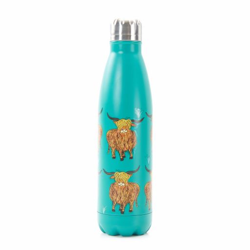 Eco Chic - Thermal Bottle (thermosfles) - T09 - Teal - Highland Cow